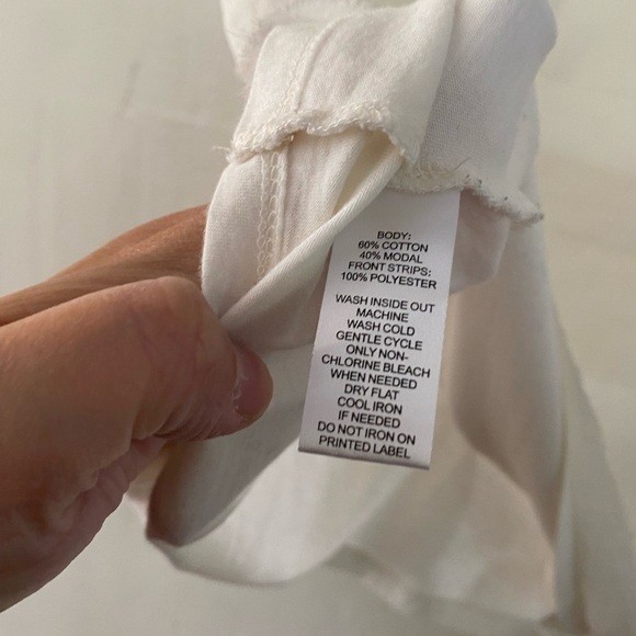 Loft Outlet Cream Tank Top Shell Women’s Size Large Sheer Tiered Overlay - Picture 4 of 8